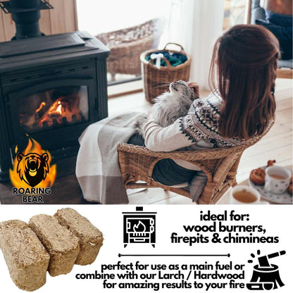 24 Hot Burning Wildfire Heatlogs (Use Less Firewood & Save Money)